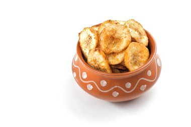 Beyaz bir arka plan üzerinde Muz fiş