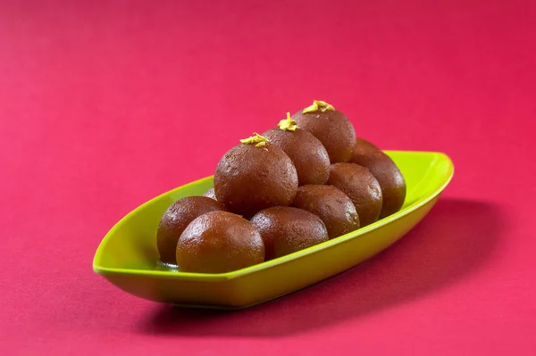 Gulab jamun. indisches Dessert oder süßes Gericht. — Stockfoto