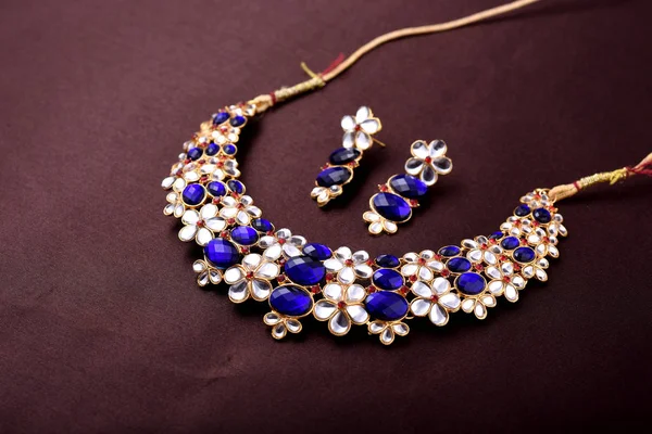 Joyería Tradicional India Collar Con Pendientes — Foto de Stock
