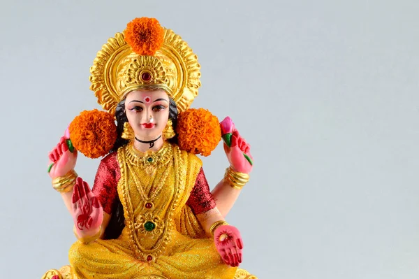Lakshmi 힌두교의 Lakshmi 동안의 라크쉬미 왈리라고 불리는 인도의 가벼운 축제를 — 스톡 사진