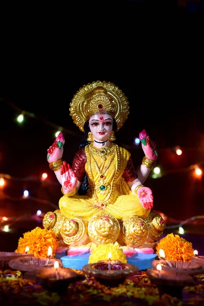 Lakshmi - Deusa hindu, Deusa Lakshmi. Deusa Lakshmi durante — Fotografia de Stock