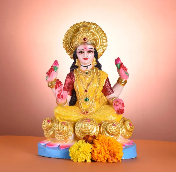 Lakshmi - Hindu goddess ,Goddess Lakshmi. Goddess Lakshmi during — Stock Photo, Image