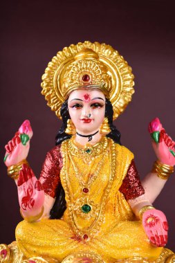Lakshmi - Hindu tanrıçası, Tanrıça Lakshmi. Diwali Kutlamaları sırasında Tanrıça Lakshmi. Hint Hindu Işık Festivali Diwali