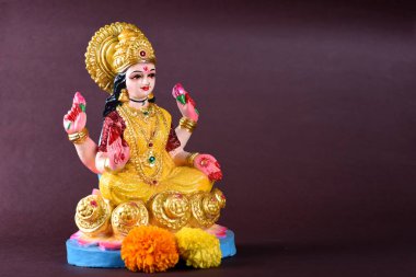 Lakshmi - Hindu tanrıçası, Tanrıça Lakshmi. Diwali Kutlamaları sırasında Tanrıça Lakshmi. Hint Hindu Işık Festivali Diwali