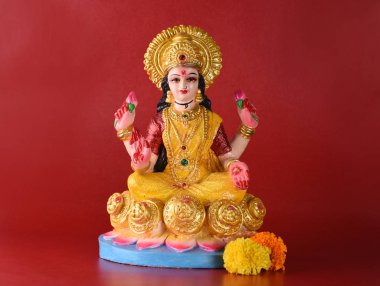 Lakshmi - Hindu tanrıçası, Tanrıça Lakshmi. Diwali Kutlamaları sırasında Tanrıça Lakshmi. Hint Hindu Işık Festivali Diwali