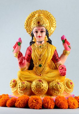 Lakshmi - Hindu tanrıçası, Tanrıça Lakshmi. Diwali Kutlamaları sırasında Tanrıça Lakshmi. Hint Hindu Işık Festivali Diwali