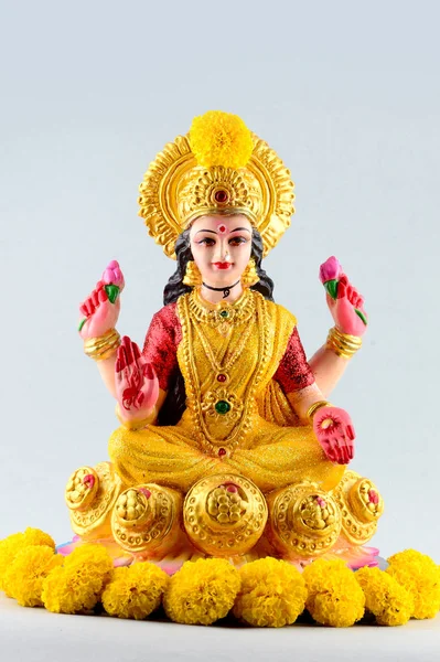 Lakshmi - Hindu goddess ,Goddess Lakshmi. Goddess Lakshmi during Diwali Celebration. Indian Hindu Light Festival called Diwali — Stock Photo, Image