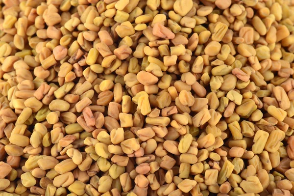 Fenugreek seeds as background. Close up texture — Stock Photo, Image