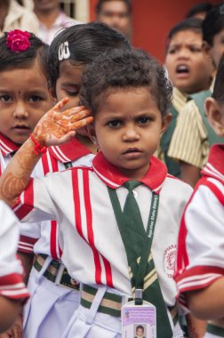 Yavatmal, Maharashtra, Hindistan, 15 Ağustos 2011: Yavatmal, Maharashtra, Hindistan 'da Bağımsızlık Günü 15 Ağustos 2011' de kutlandı.