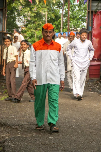 Yavatmal, Maharashtra, India, August 15, 2011: parading at the ground of tahsil office at time of India Independence day, August 15, 2011, yavatmal, Maharashtra, India. — 스톡 사진