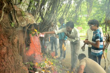 Nagpur, Maharashtra, Hindistan - 01 Ağustos: 