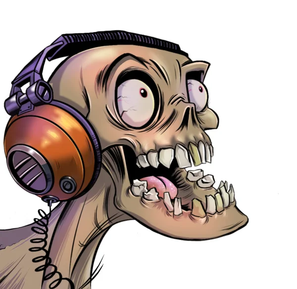 Artoon, kreslený zombie, — Stock fotografie