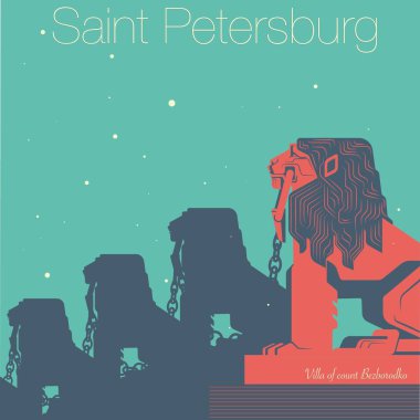 St. Petersburg'da. Kont Bezborodko Villası. 