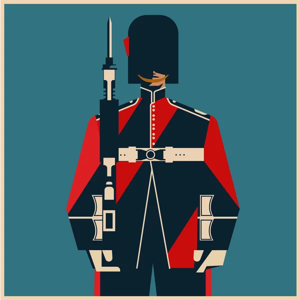 Londen guard — Stockvector