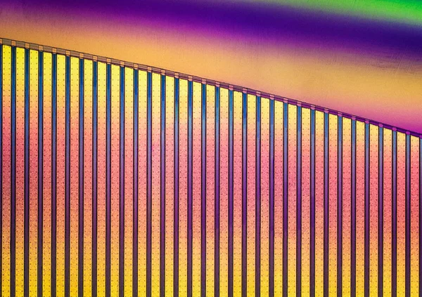 Microscopische weergave van silicium Microchip — Stockfoto
