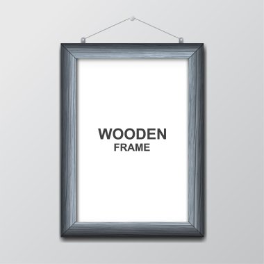 Ahşap fotoğraf çerçevesi vektör