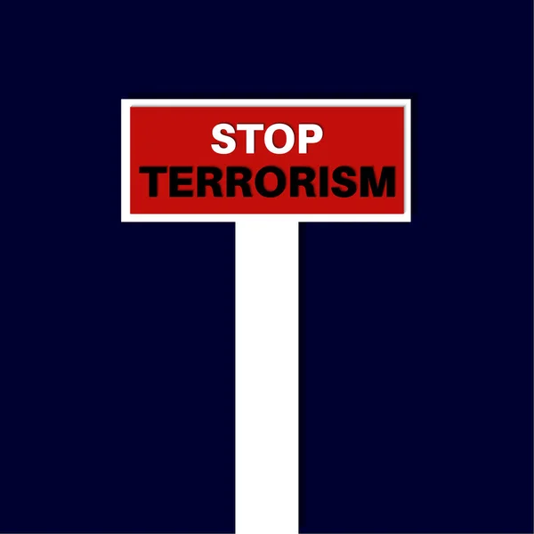 Stoppen met terrorisme vector — Stockvector