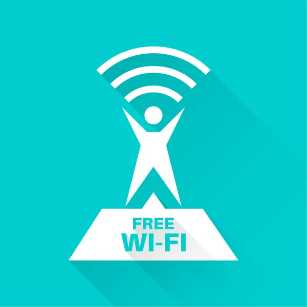 Kostenloses Wi-Fi anmelden — Stockvektor