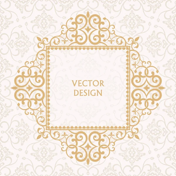 Baroque ornate frame with place for text — Stock Vector