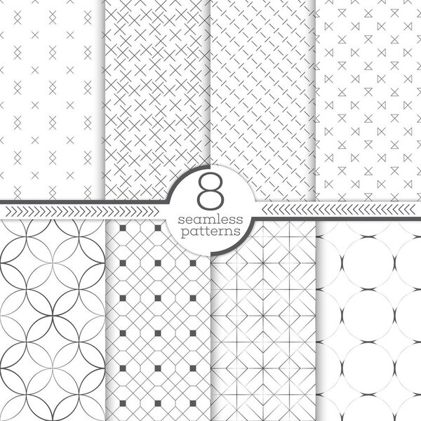 Set of vector seamless patterns