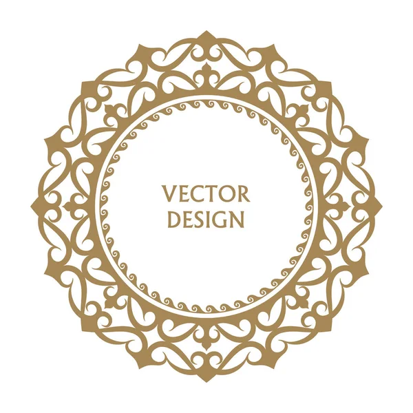 Circular baroque pattern — Stock Vector