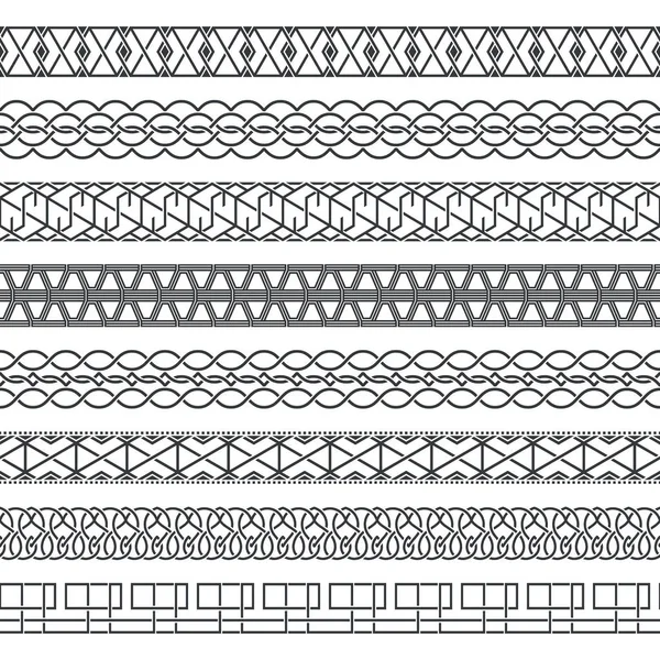 Vector set zwart-wit van de scheidingslijnen — Stockvector