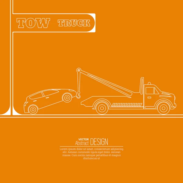 Tow truck concept — Stock Vector