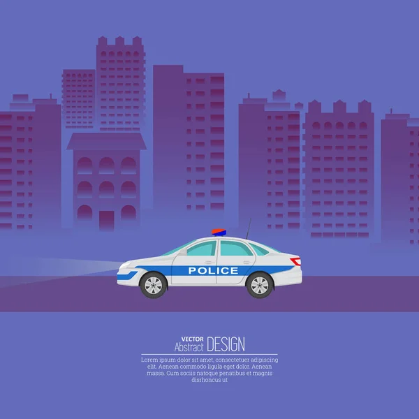 Polisbilen — Stock vektor