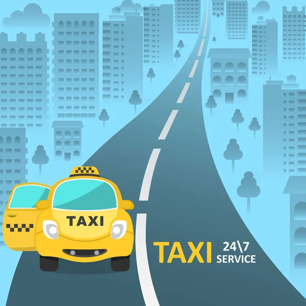 A taxi-autó — Stock Vector