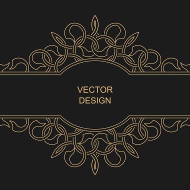 Monogram çizgili vintage çerçeve