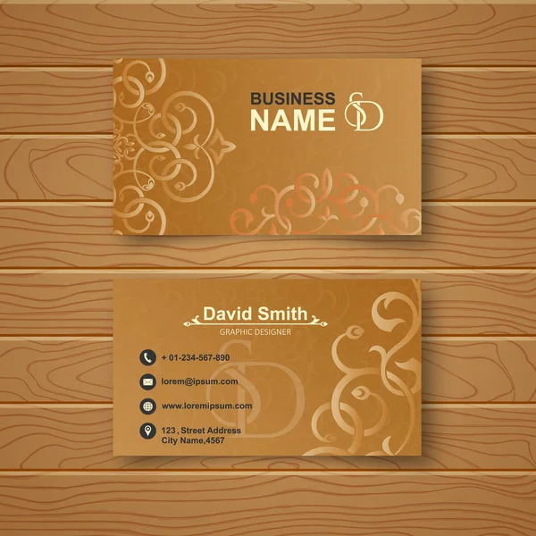 Template of the empty business card — Stock Vector