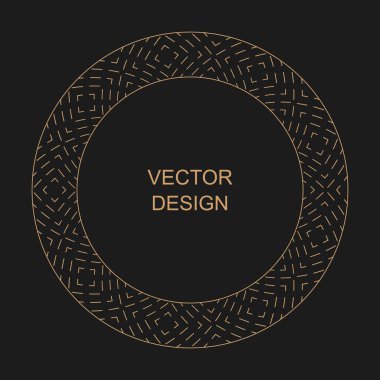 Monogram çizgili vintage çerçeve