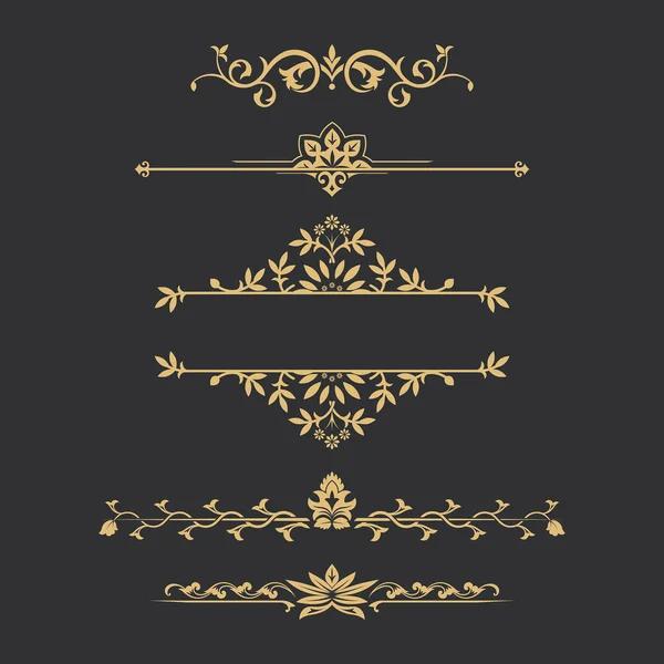 Set of gold — Stock Vector