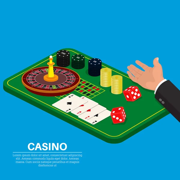 Objetos del casino — Vector de stock