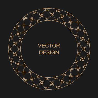 Monogram çizgili vintage çerçeve