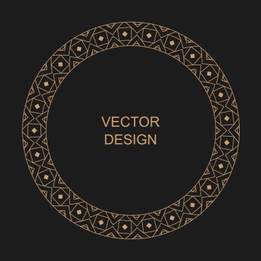 Monogram çizgili vintage çerçeve