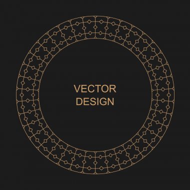 Monogram çizgili vintage çerçeve