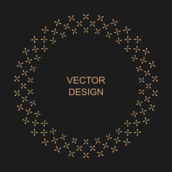 Monograma línea vintage marco — Vector de stock