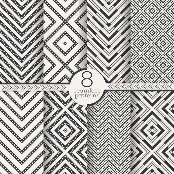 Set of vector seamless patterns