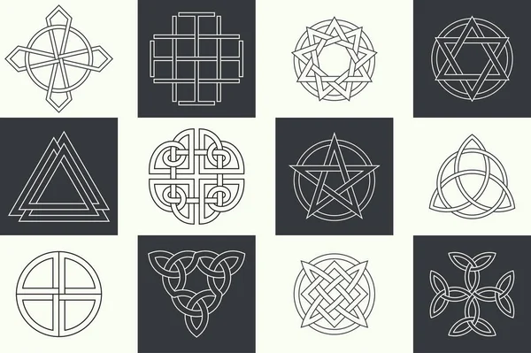 Set of ancient symbols — Stock Vector