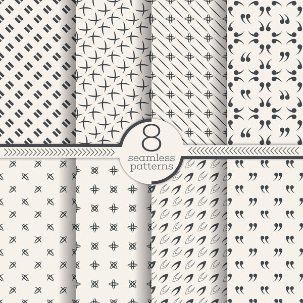 Set of vector seamless pattern