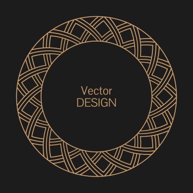 Monogram çizgili vintage çerçeve