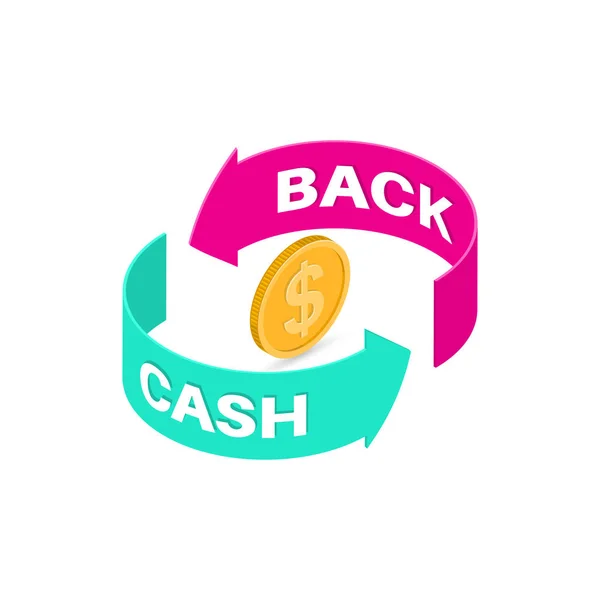 Sign cash back — Stock Vector