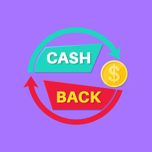 Jel cash back — Stock Vector