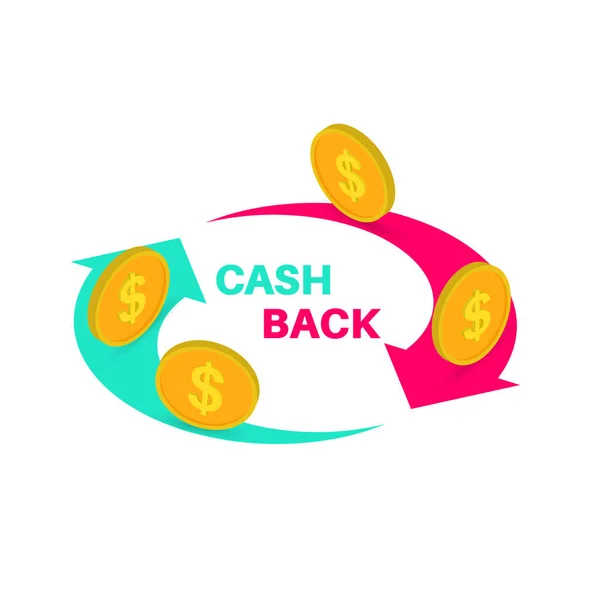 Sign cash back — Stock Vector