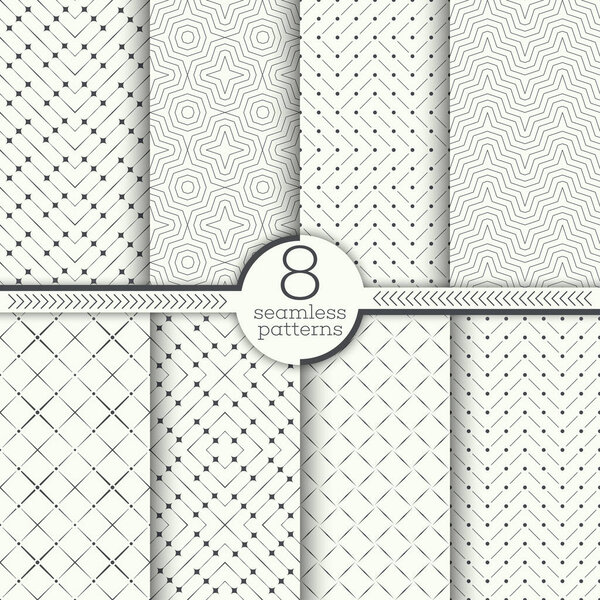 Set of vector seamless patterns