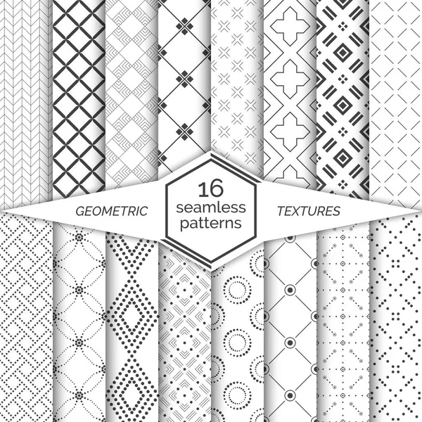 Gran conjunto de patrones sin costura vector — Archivo Imágenes Vectoriales