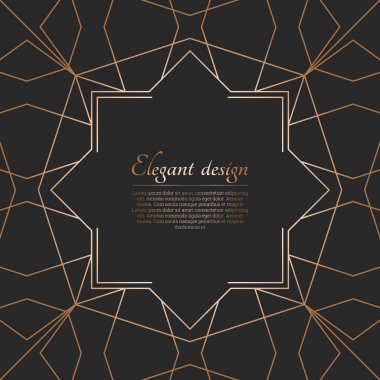 Monogram çizgili vintage çerçeve