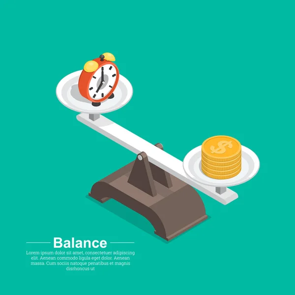 Scales with hours and a coin Stock Vector Image by ©baretsky 324523538