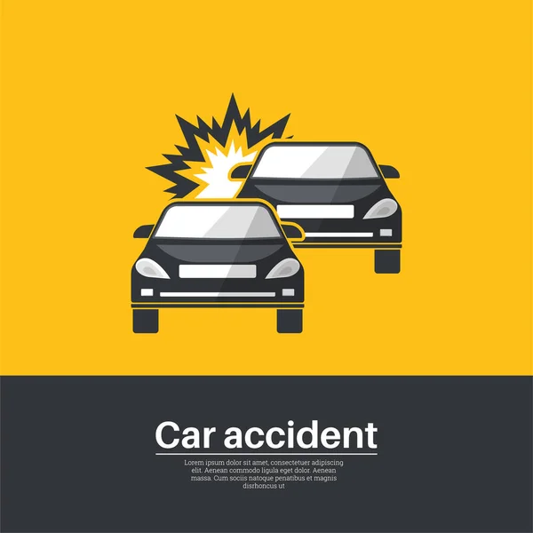 Auto-ongeluk — Stockvector